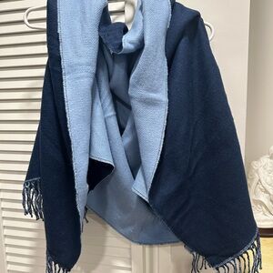 J. Crew Light Blue Textured Shawl
